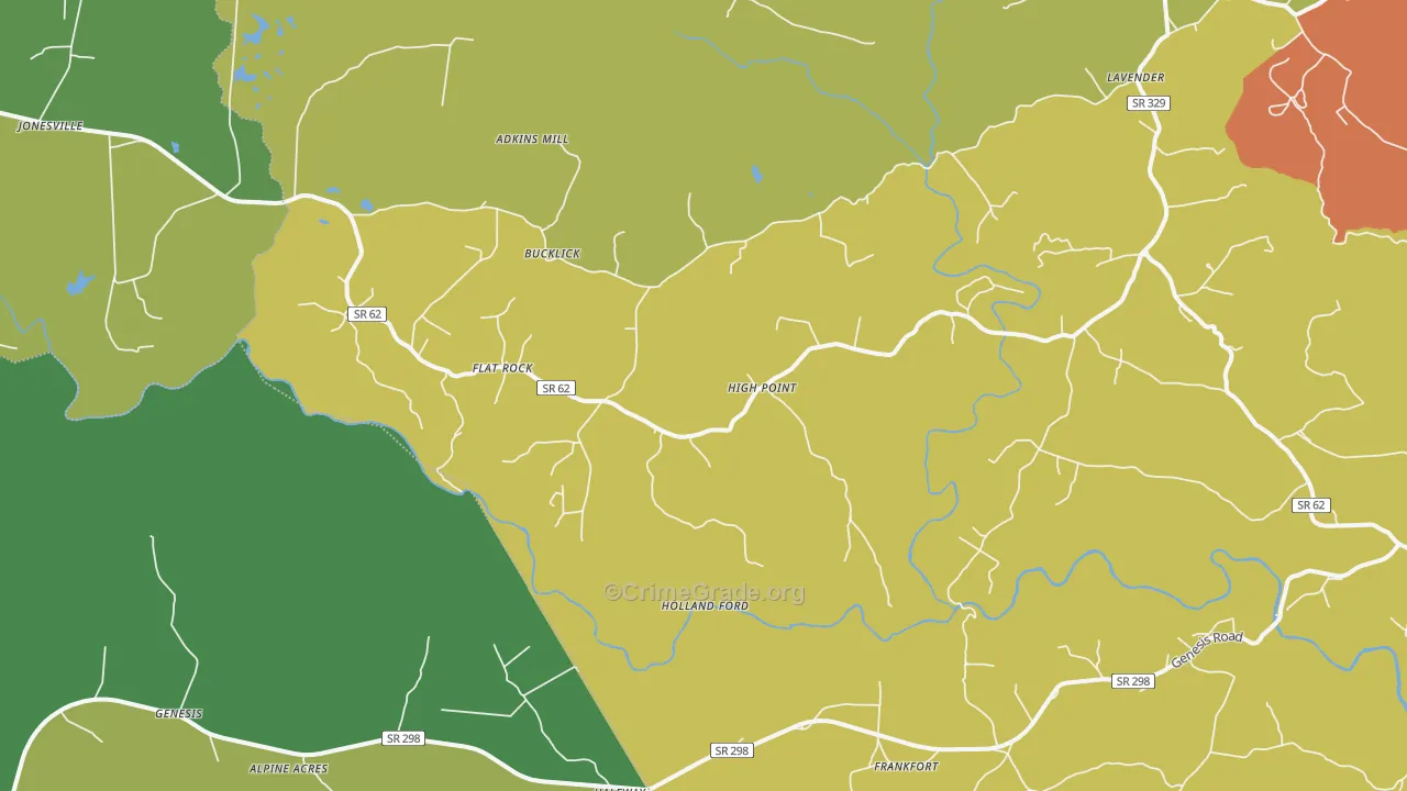 High Point, TN Map of Murder Rates