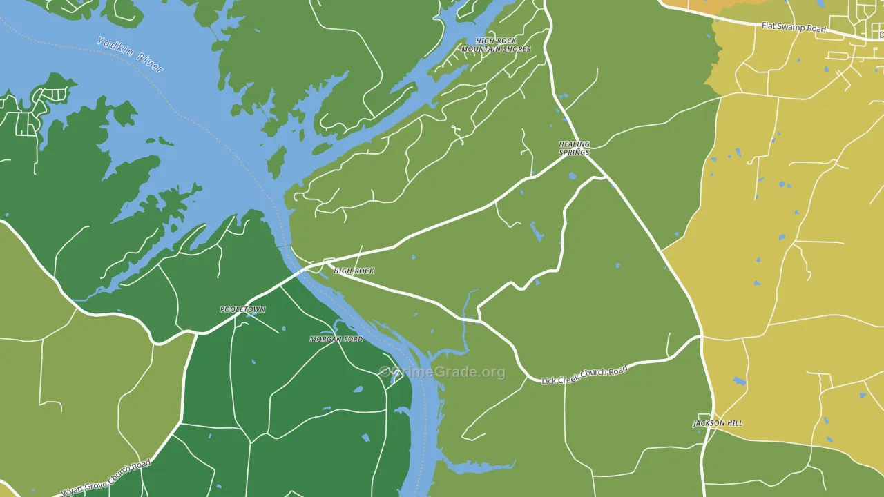 High Rock, NC Map of Murder Rates