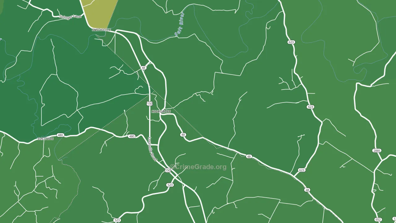 Highgrove, KY Map of Murder Rates