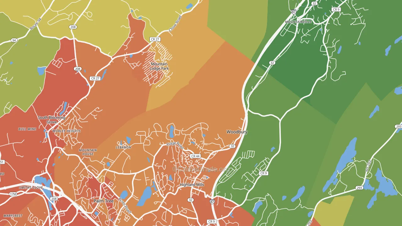 Highland Mills, NY Map of Murder Rates