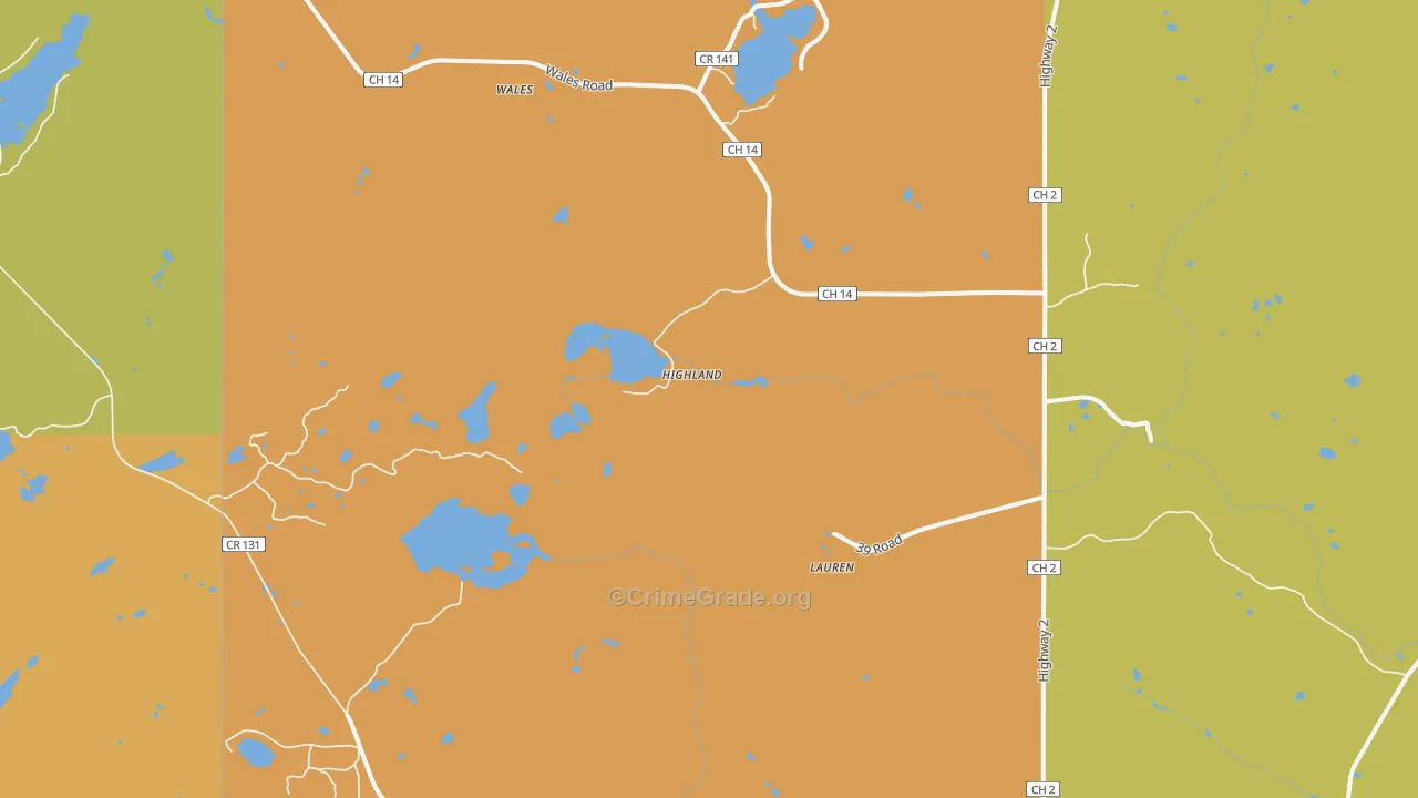 Highland, MN Map of Murder Rates