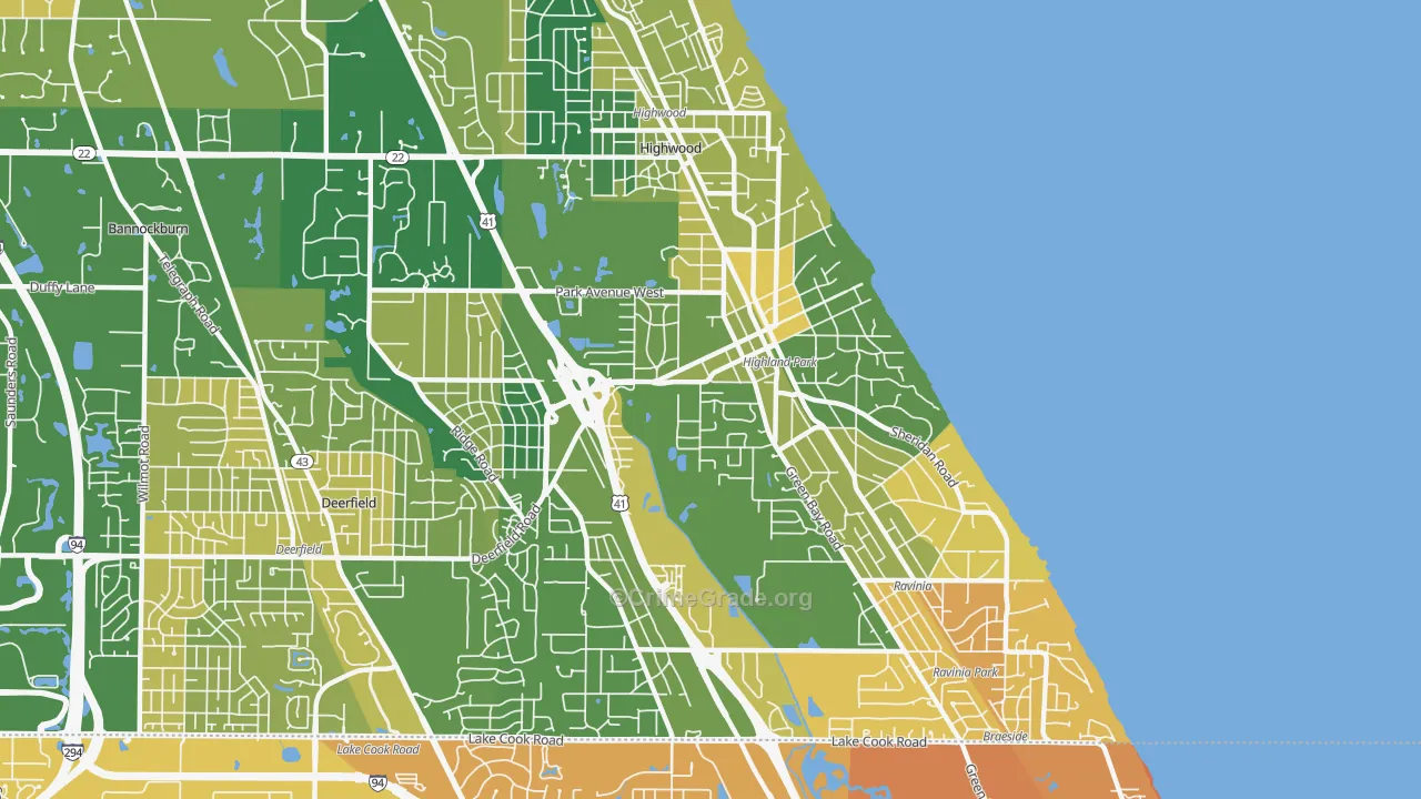 Highland Park, IL Map of Murder Rates