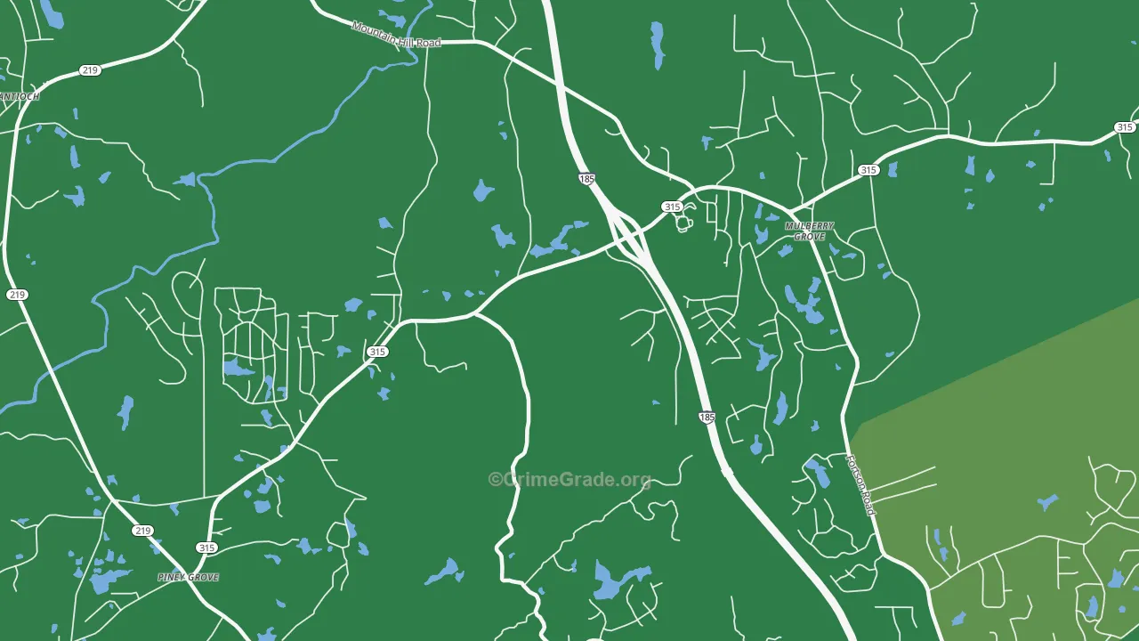 Highland Pines, GA Map of Murder Rates