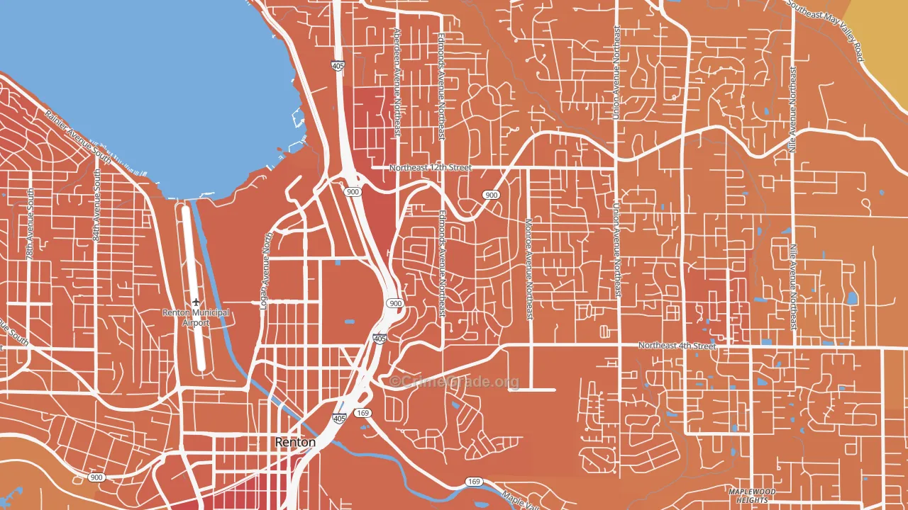 Highlands Park, Renton, WA Map of Murder Rates