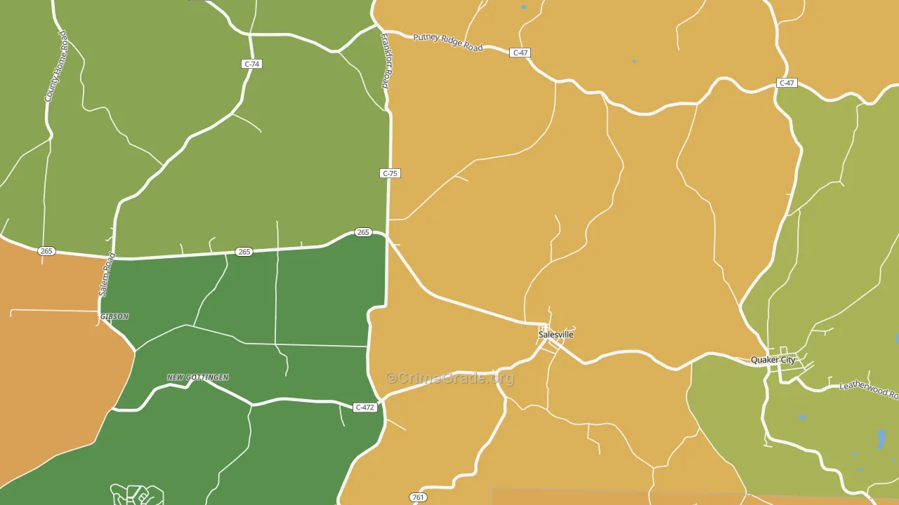 Highlandtown, OH Map of Murder Rates
