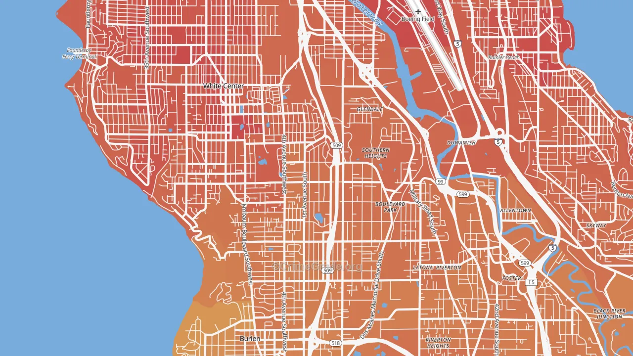Highline, Seattle, WA Map of Murder Rates
