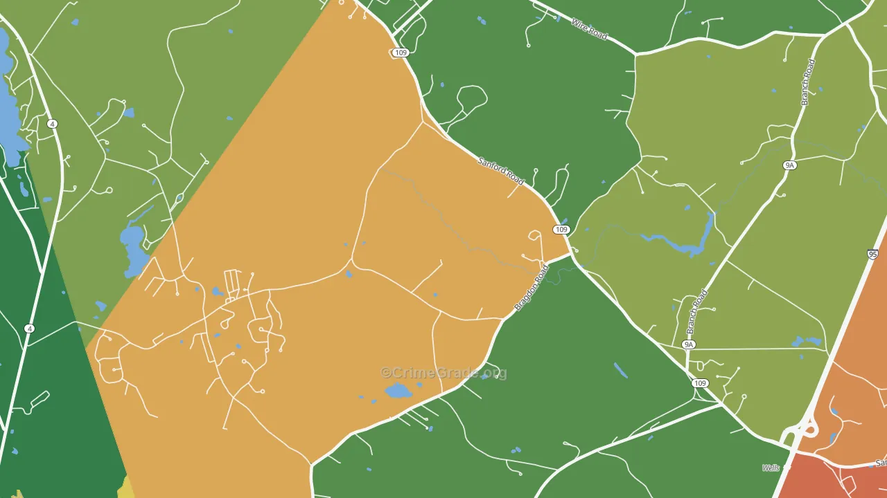 Highpine, ME Map of Murder Rates