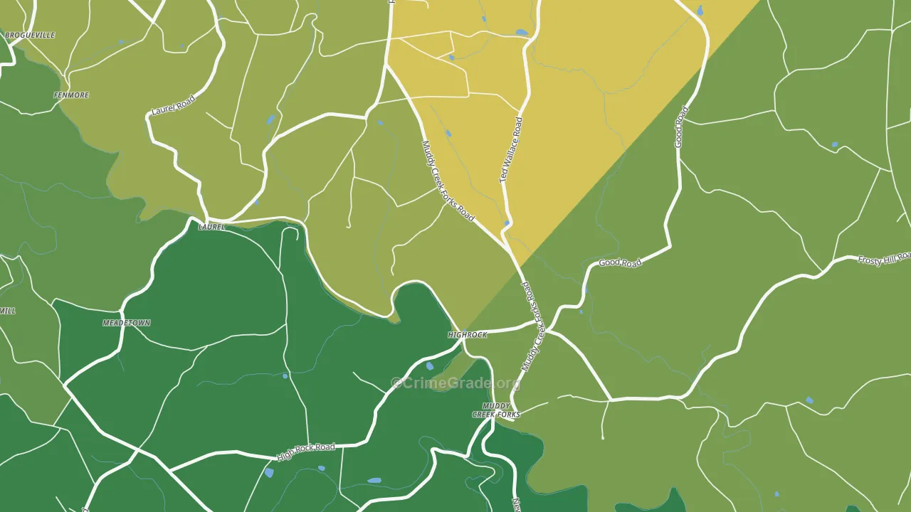 Highrock, PA Map of Murder Rates