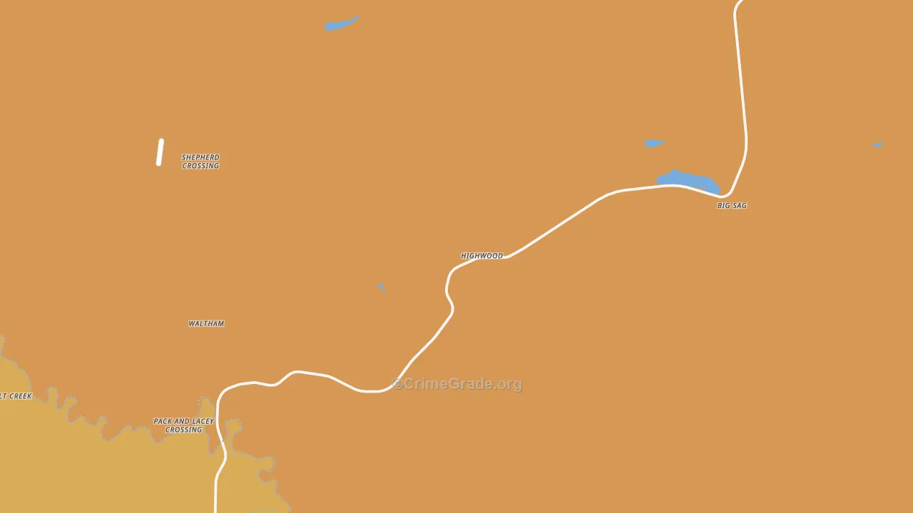 Highwood, MT Map of Murder Rates
