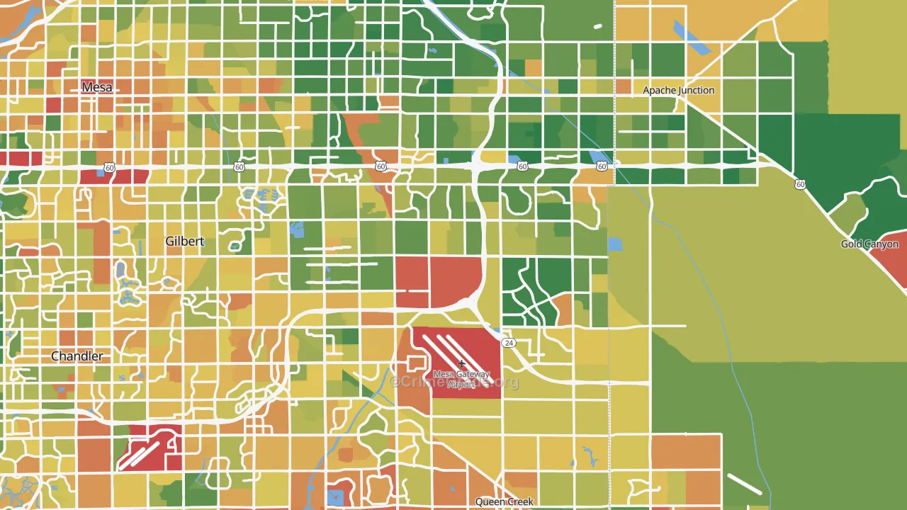 Higley, AZ Map of Murder Rates