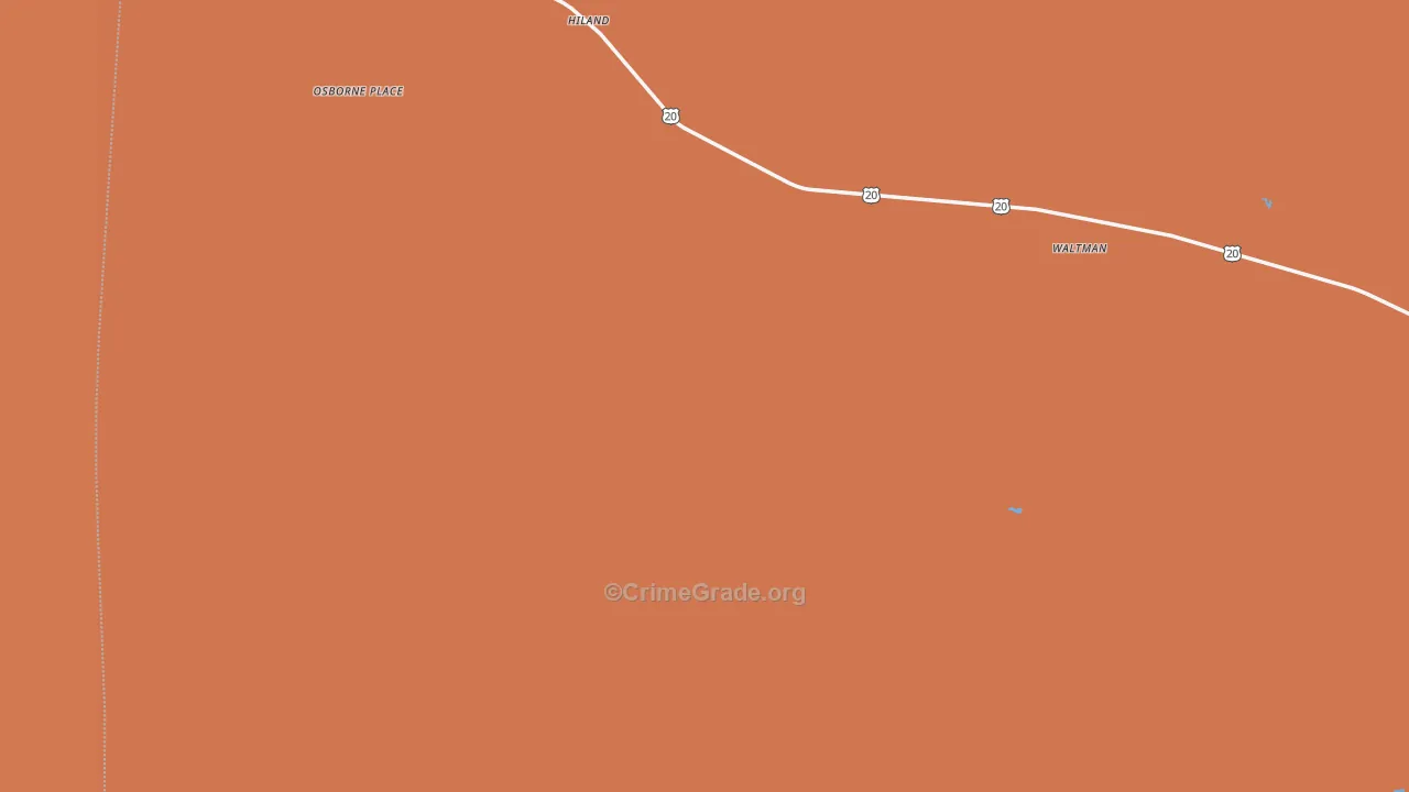 Hiland, WY Map of Murder Rates