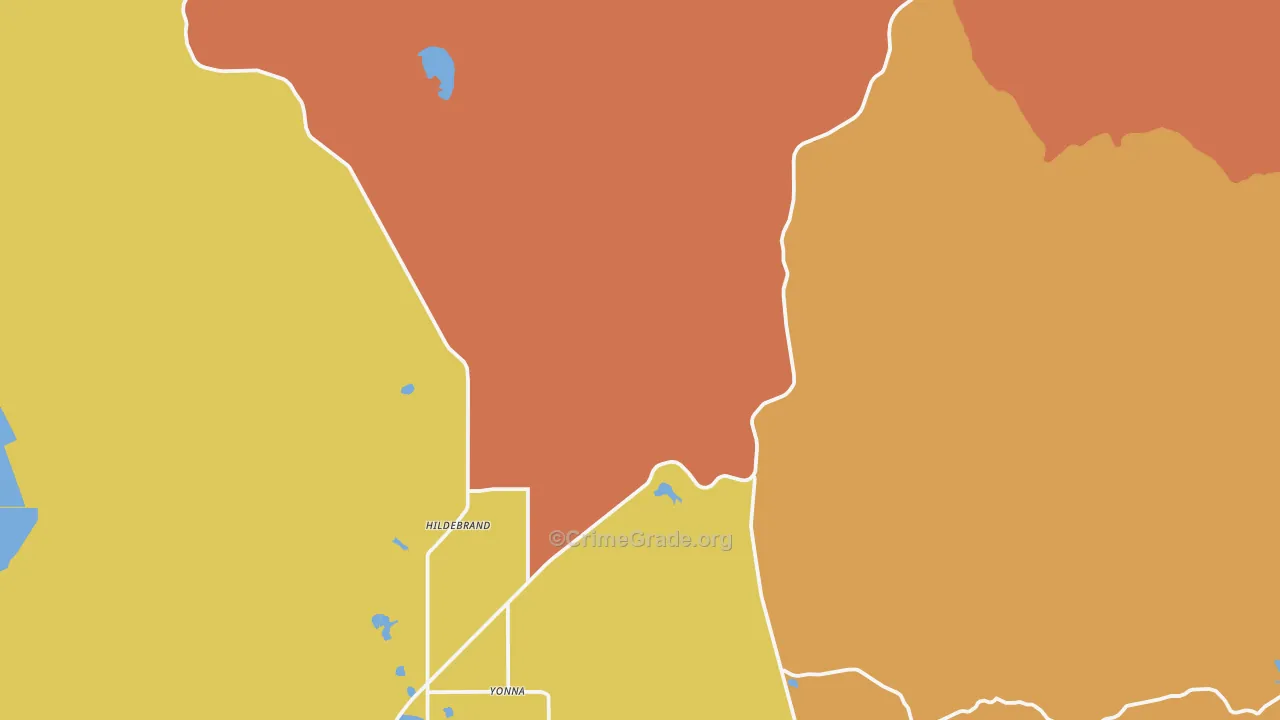 Hildebrand, OR Map of Murder Rates