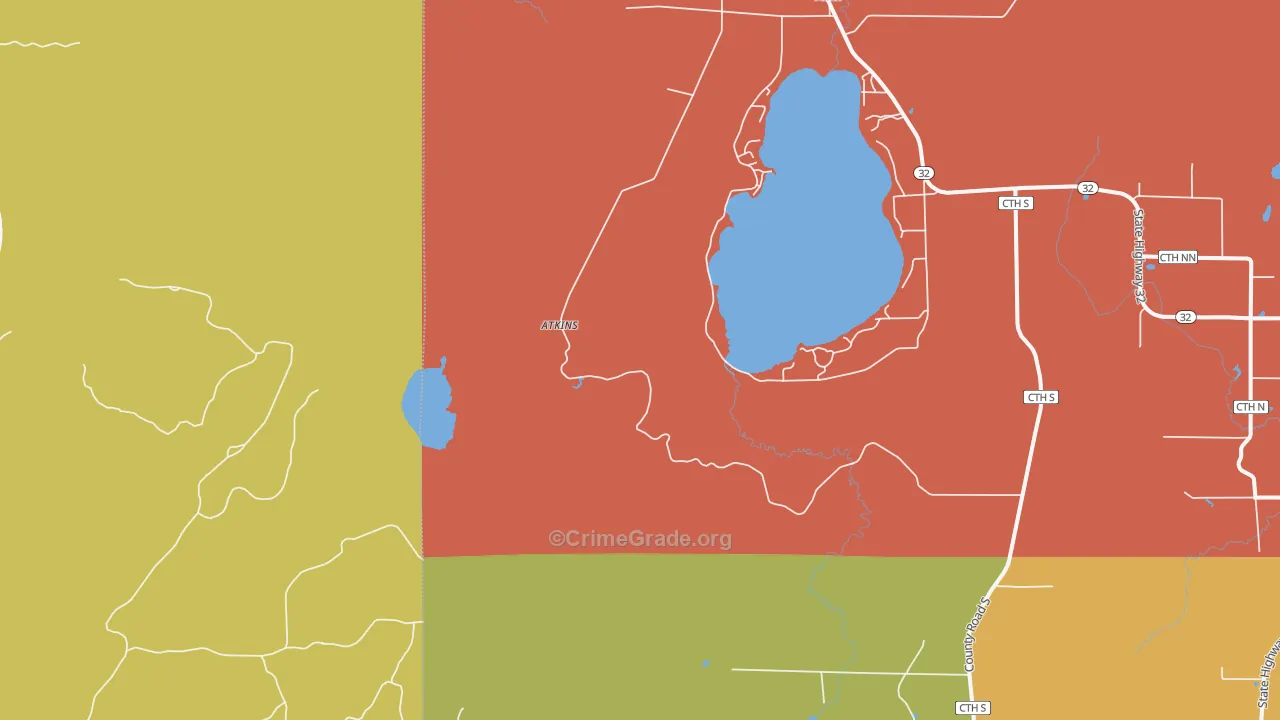 Hiles, WI Map of Murder Rates