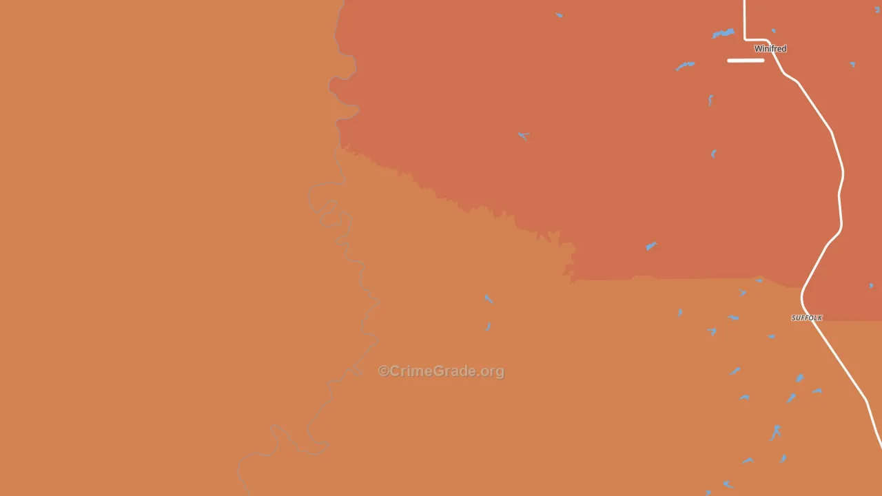 Hilger, MT Map of Murder Rates