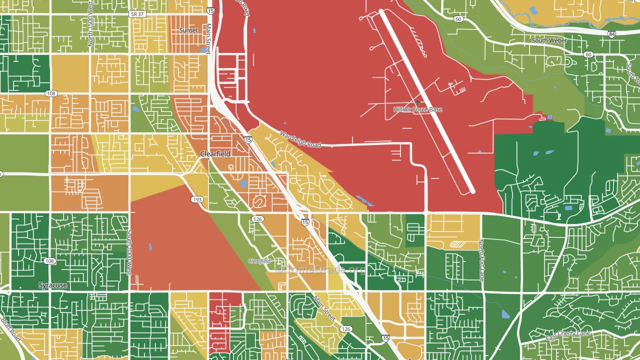 Hill Afb, UT Map of Murder Rates