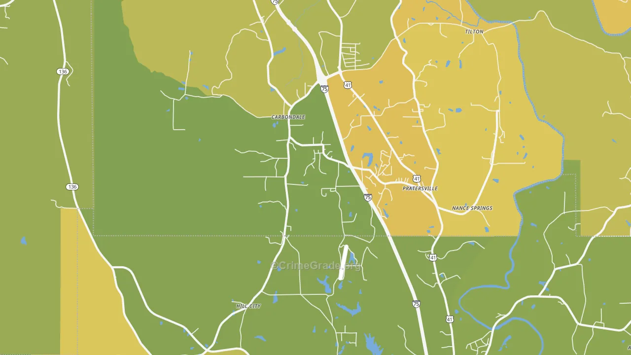 Hill City, GA Map of Murder Rates