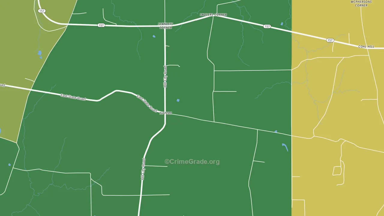 Hill City, PA Map of Murder Rates