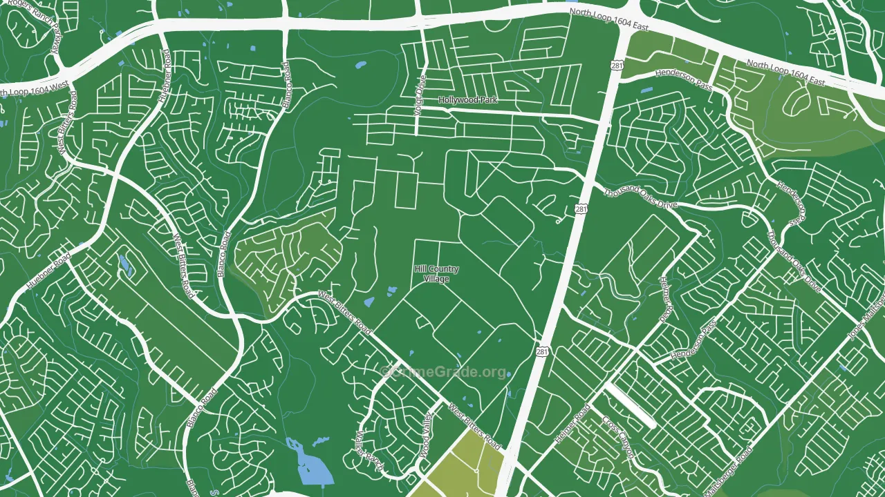 Hill Country Village, TX Map of Murder Rates