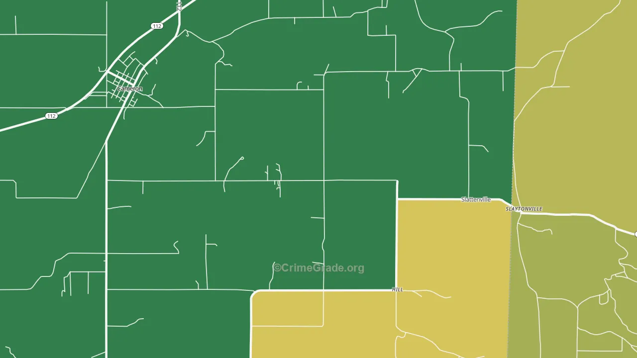 Hill, OK Map of Murder Rates