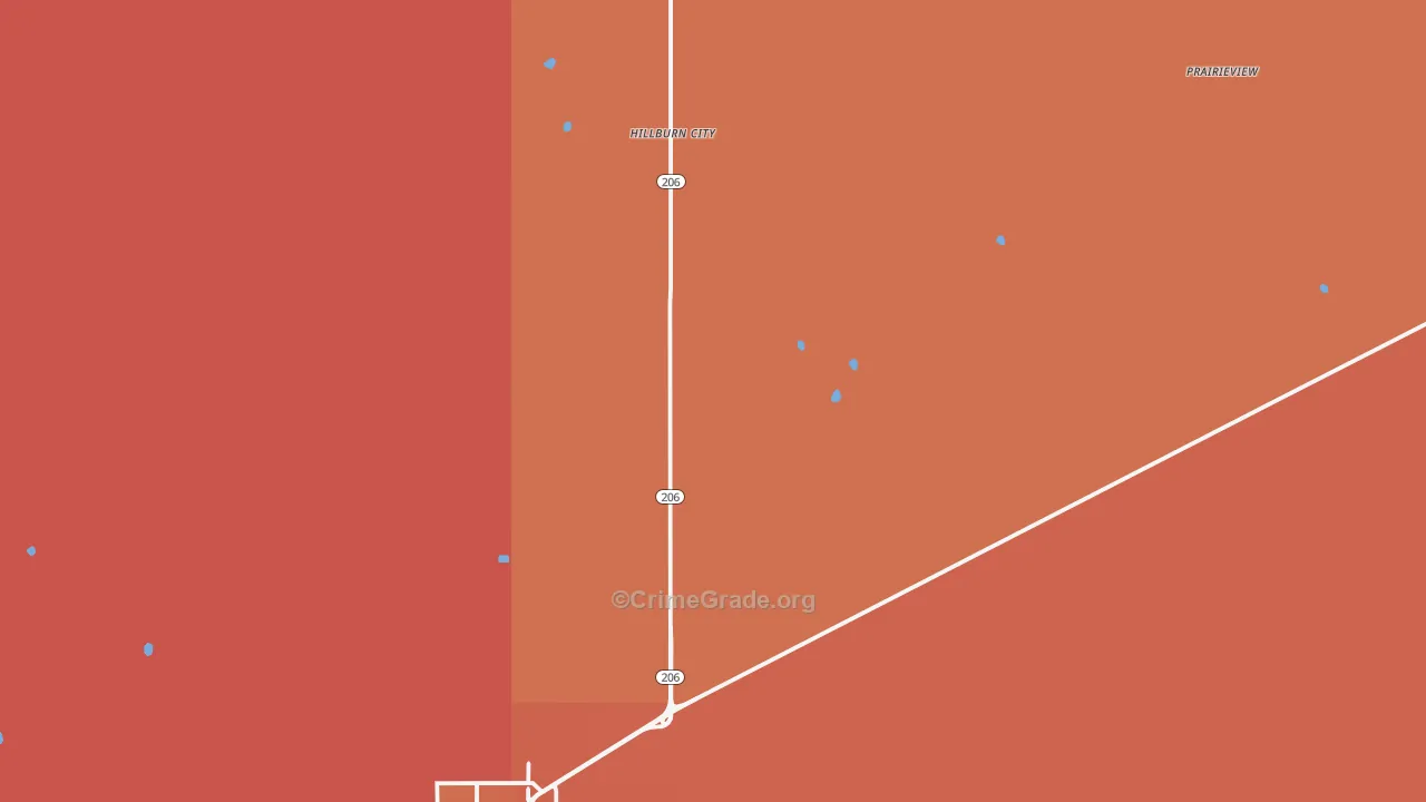 Hillburn City, NM Map of Murder Rates