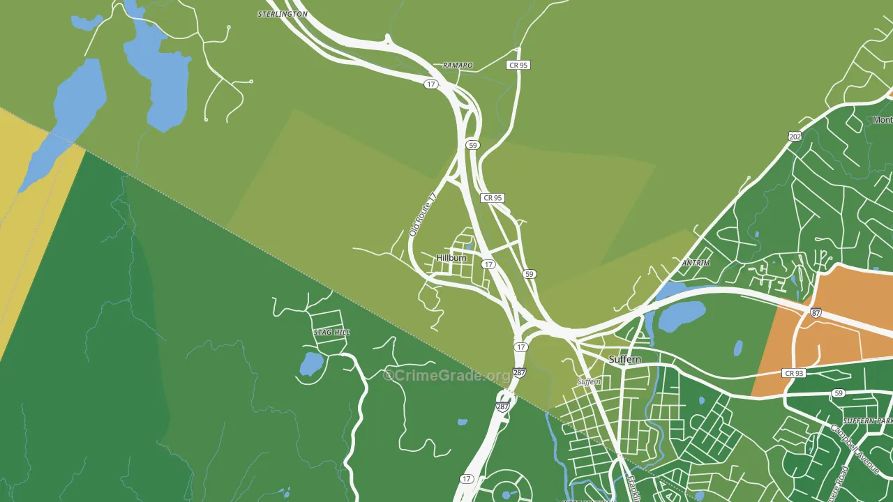 Hillburn, NY Map of Murder Rates