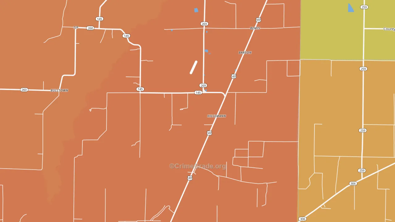 Hillemann, AR Map of Murder Rates