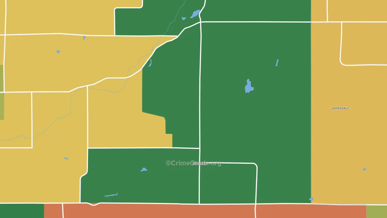 Hillman, MN Map of Murder Rates