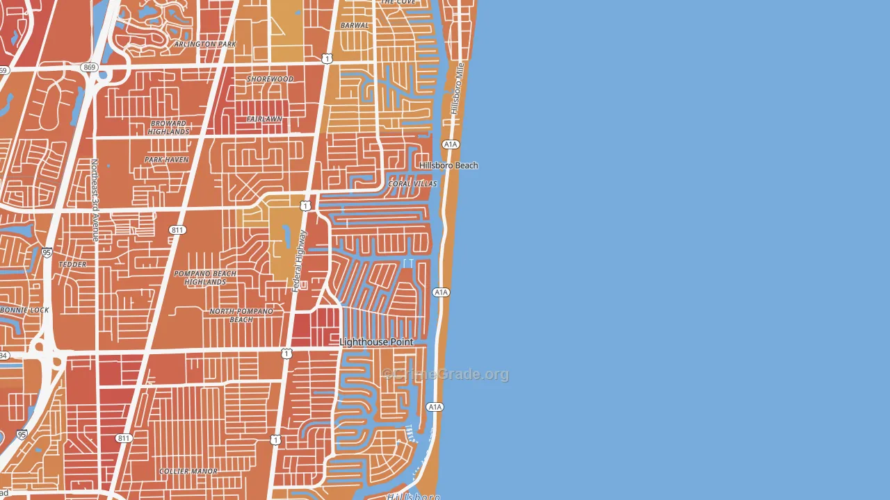 Hillsboro Beach, FL Map of Murder Rates