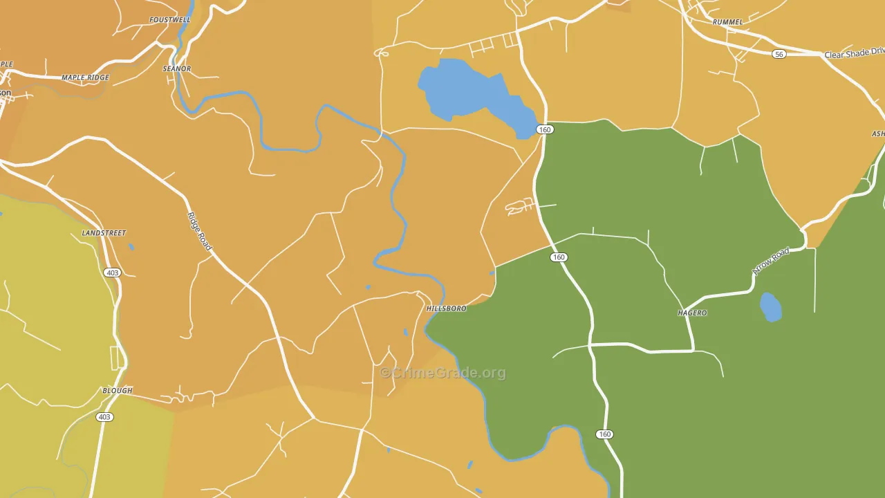 Hillsboro, PA Map of Murder Rates
