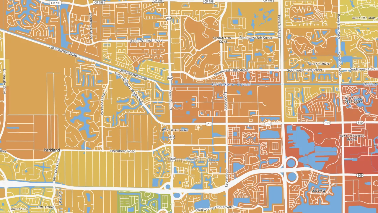 Hillsboro Pines, FL Map of Murder Rates