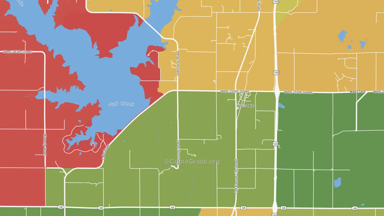 Hillsdale, KS Map of Murder Rates