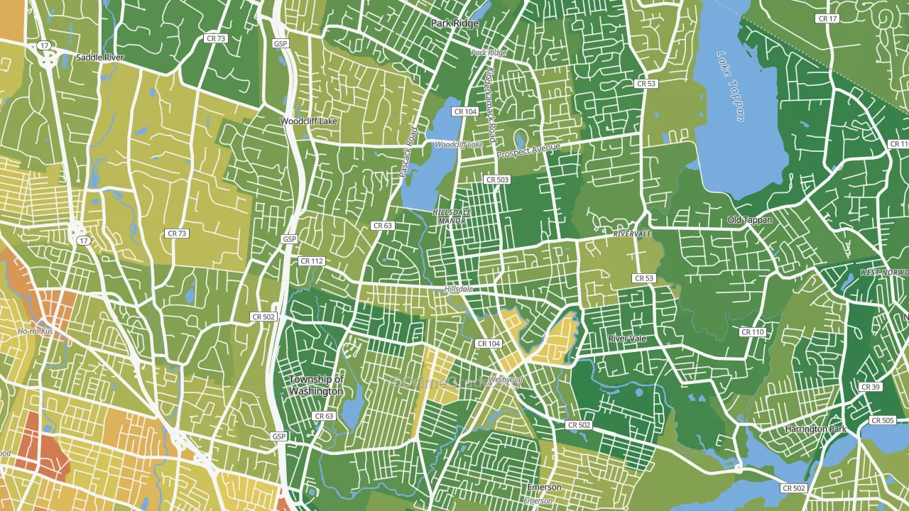 Hillsdale, NJ Map of Murder Rates