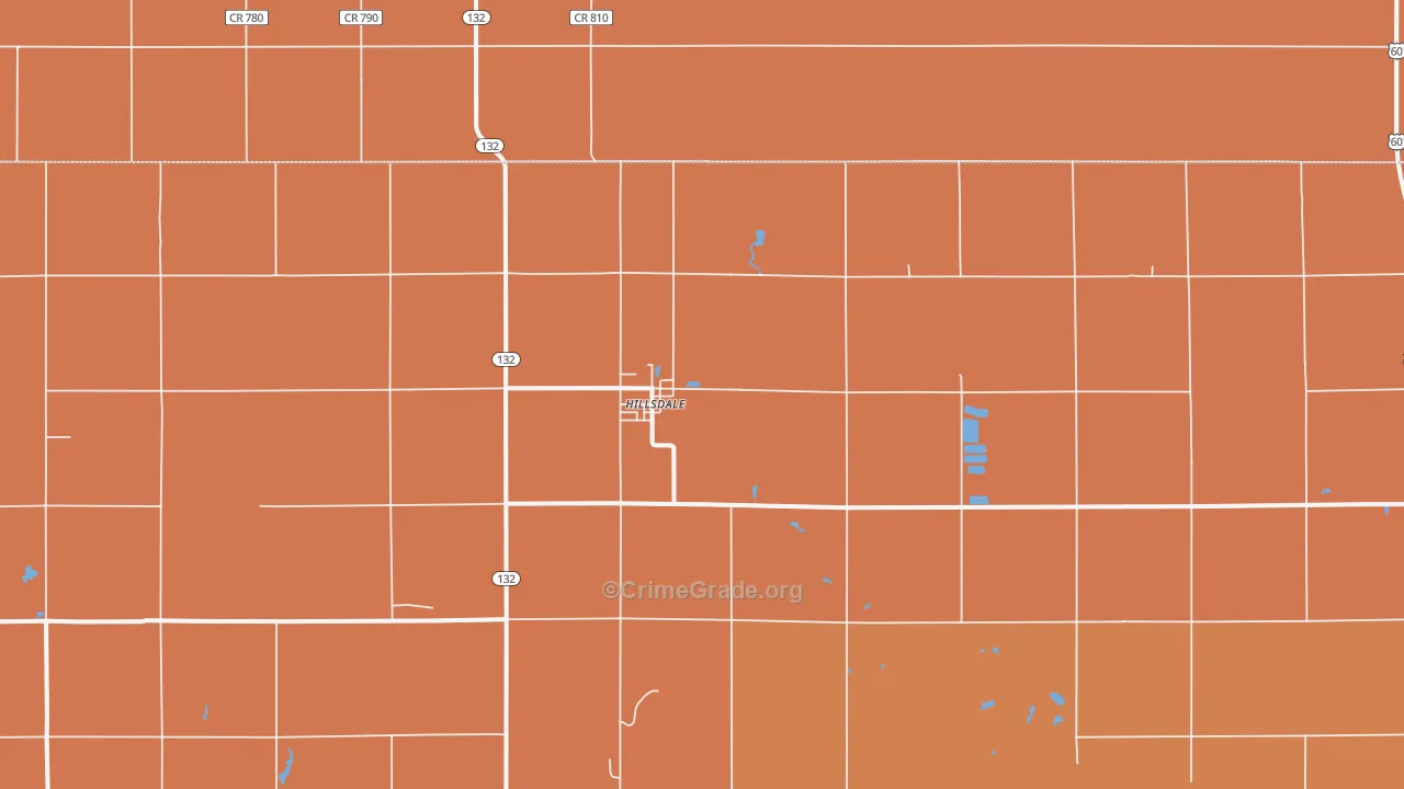 Hillsdale, OK Map of Murder Rates