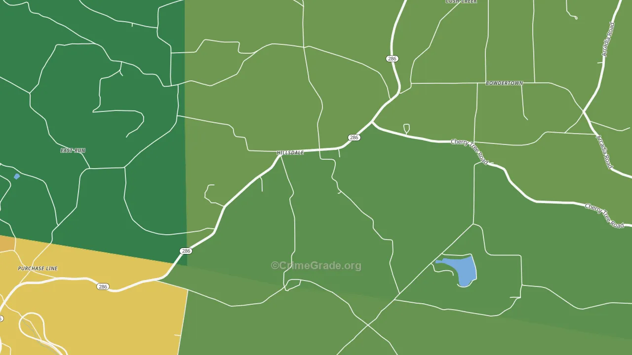 Hillsdale, PA Map of Murder Rates