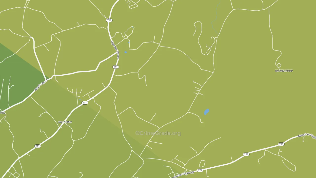 Hillsview, PA Map of Murder Rates
