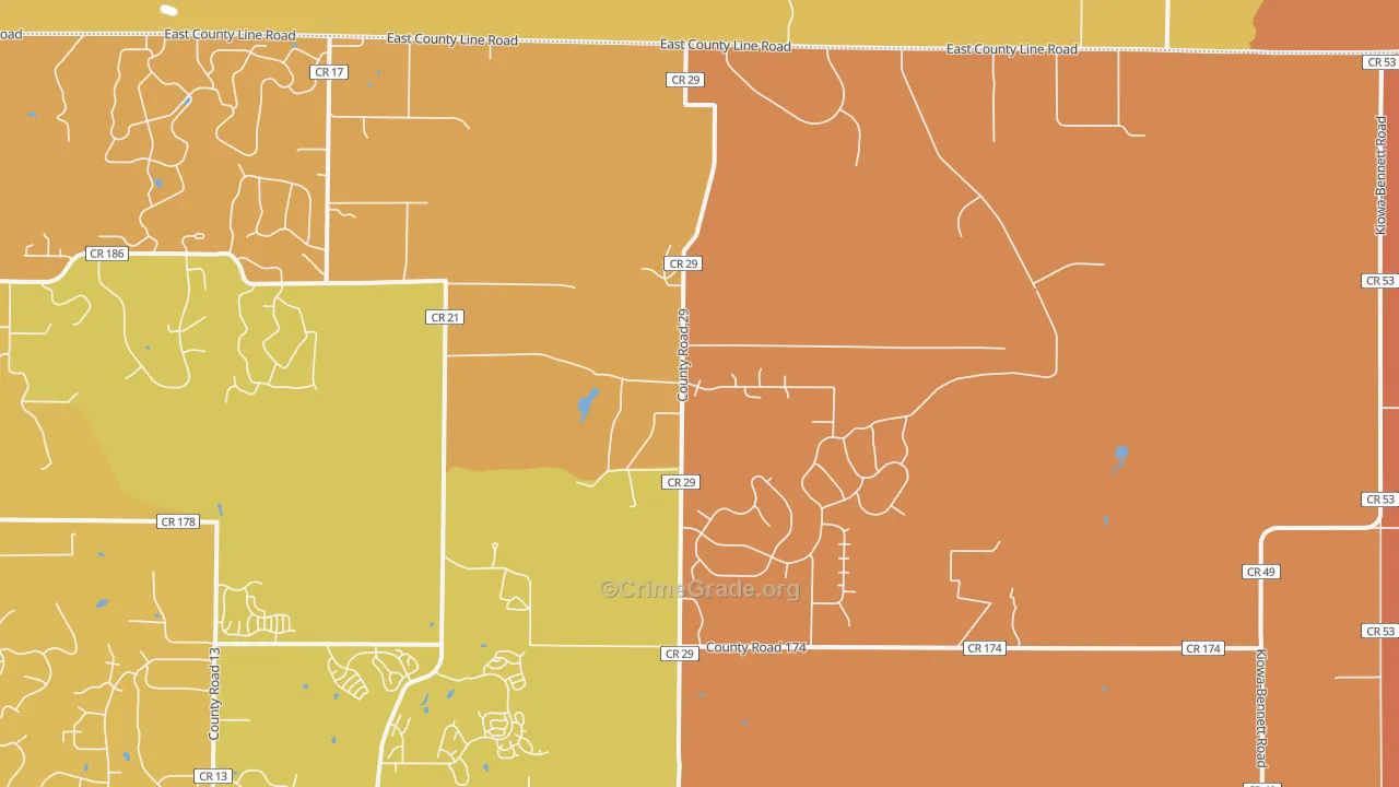 Hilltop, CO Map of Murder Rates