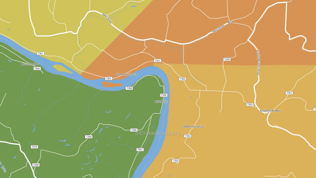 Hillville, PA Map of Murder Rates