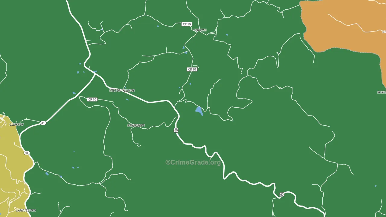Hilton Village, WV Map of Murder Rates