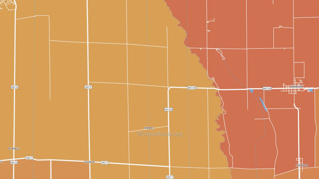 Himmel, MO Map of Murder Rates