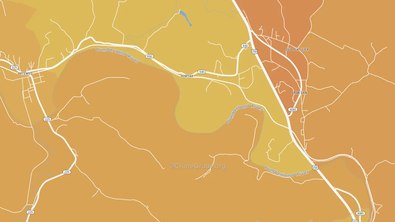 Himyar, KY Map of Murder Rates