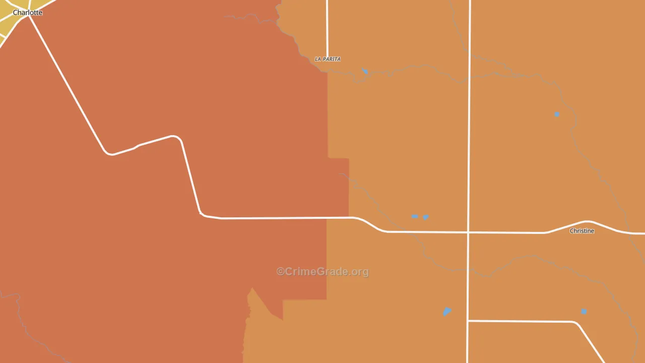 Hindes, TX Map of Murder Rates