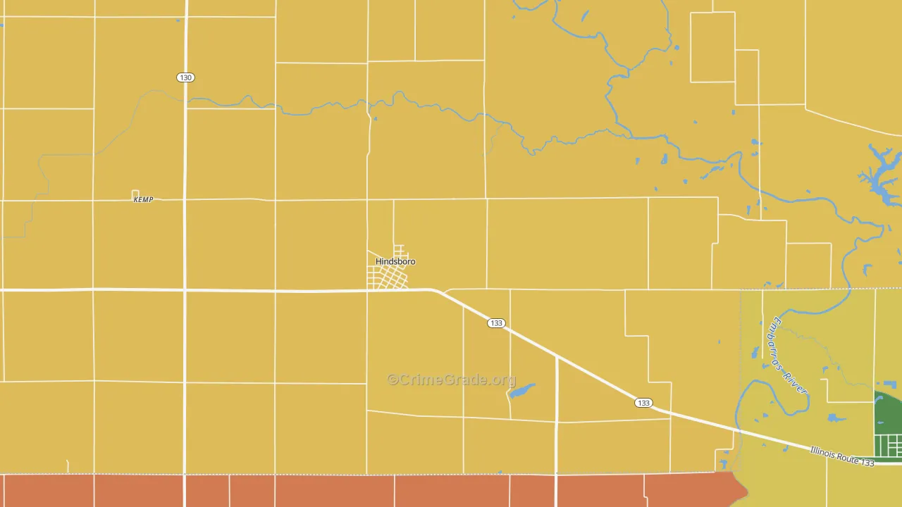 Hindsboro, IL Map of Murder Rates