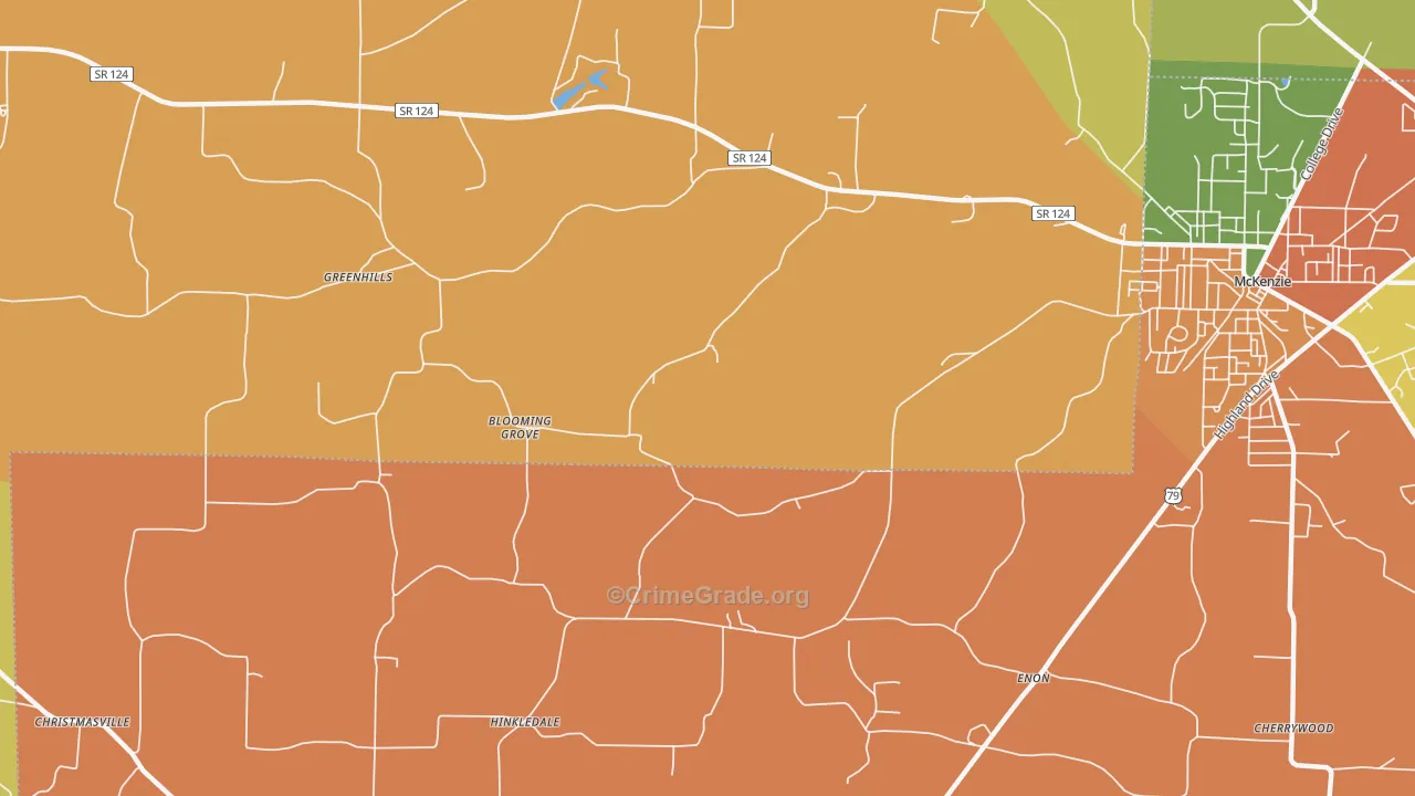 Hinkledale, TN Map of Murder Rates