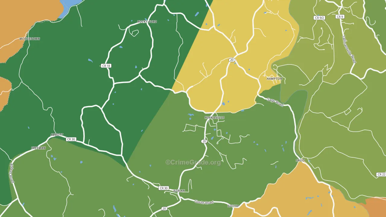 Hinkleville, WV Map of Murder Rates
