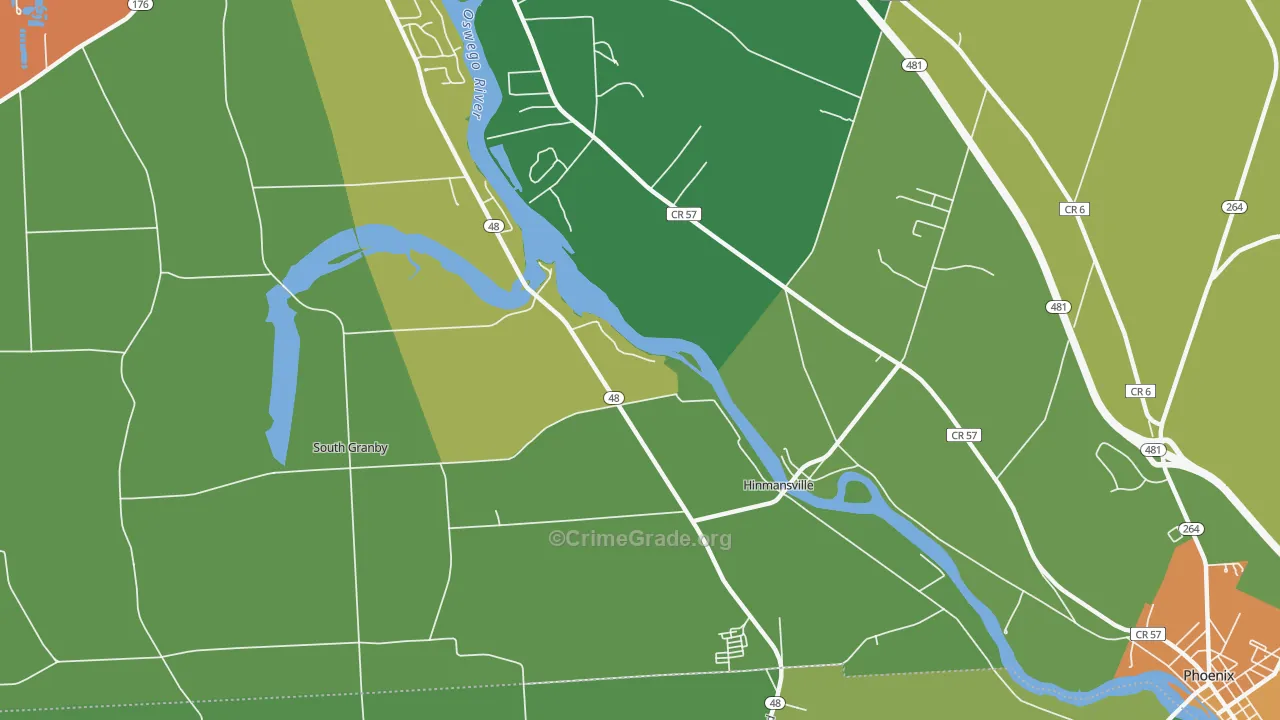 Hinmansville, NY Map of Murder Rates