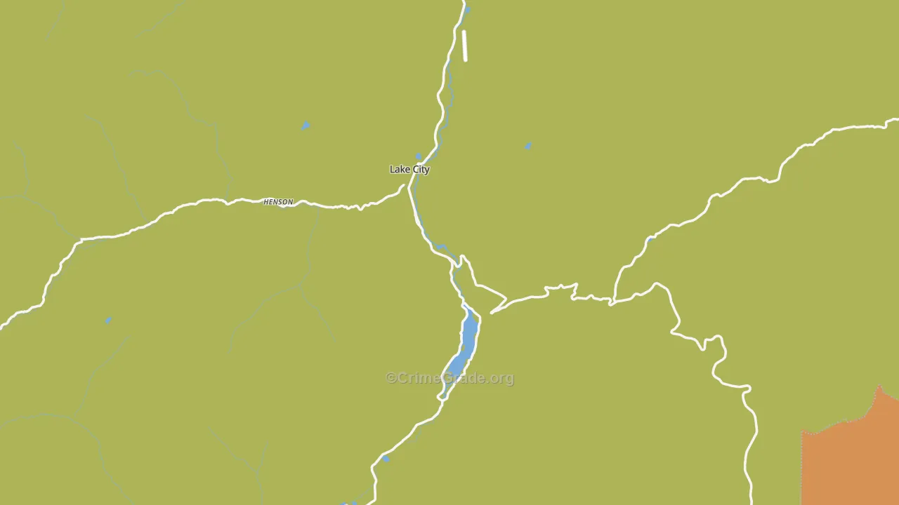 Hinsdale County, CO Map of Murder Rates