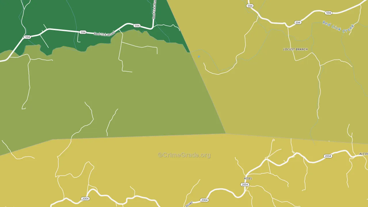 Hisel, KY Map of Murder Rates