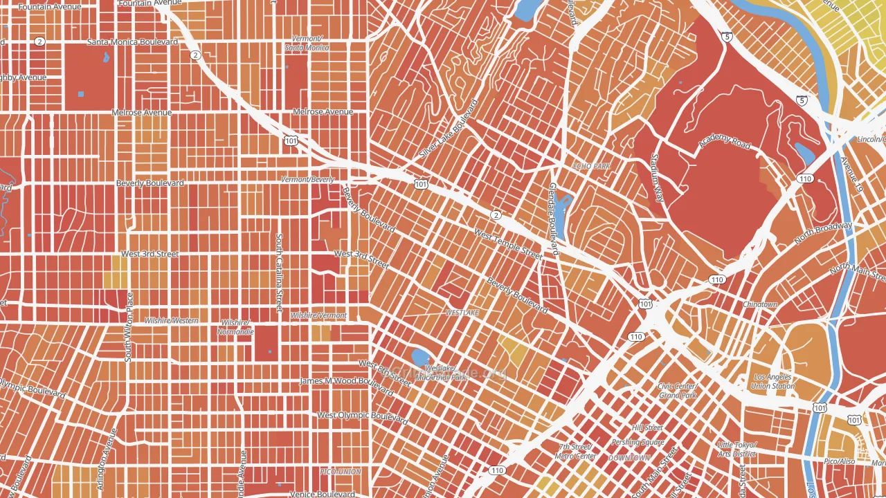 Historic Filipinotown, Los Angeles, CA Map of Murder Rates
