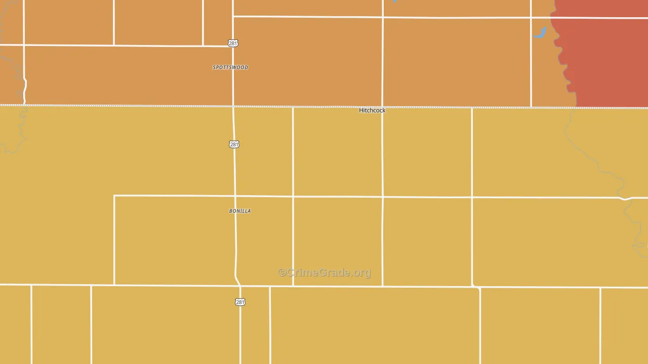 Hitchcock, SD Map of Murder Rates