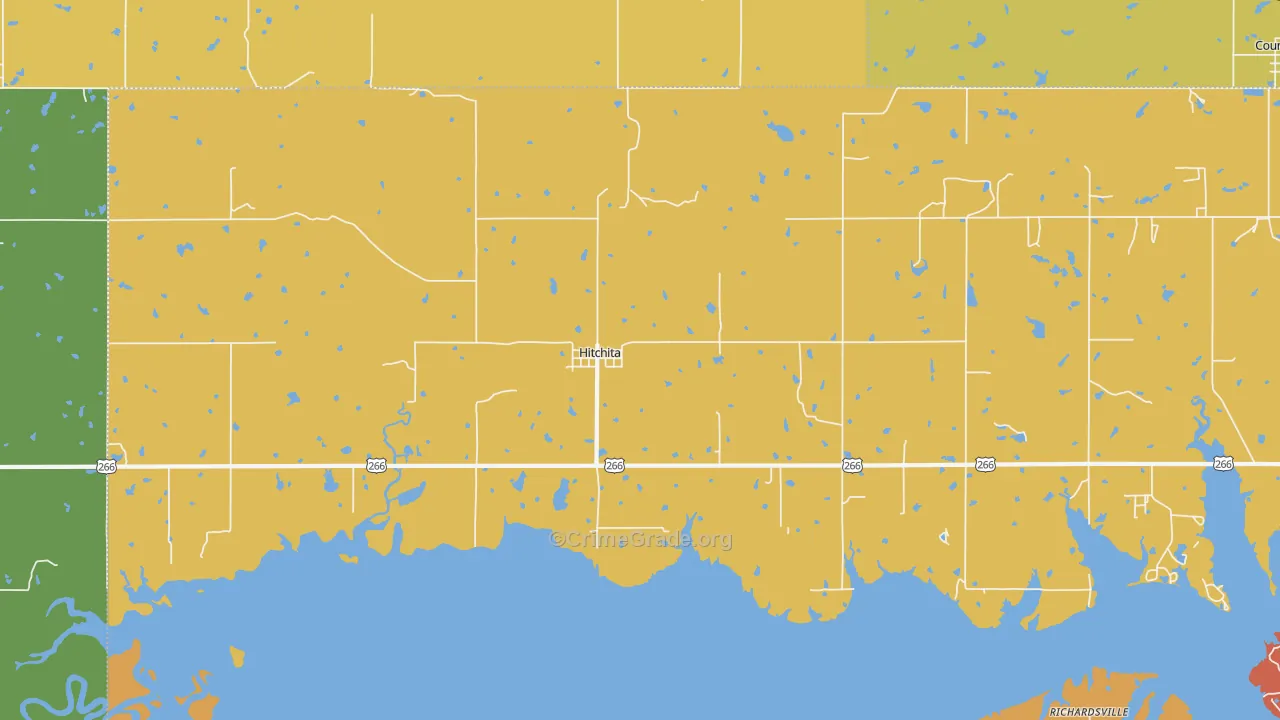 Hitchita, OK Map of Murder Rates